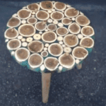 wood slices epoxy resin stool