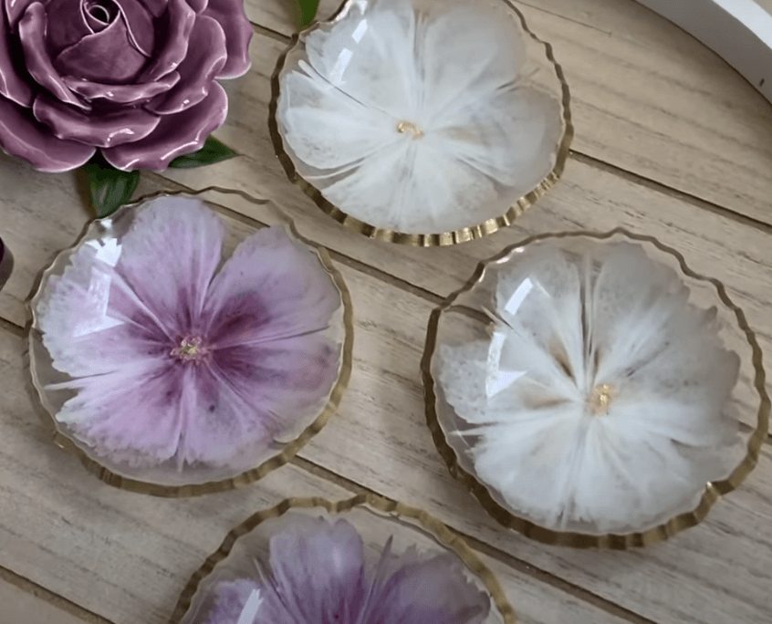 Flower Epoxy Trinket Bowls