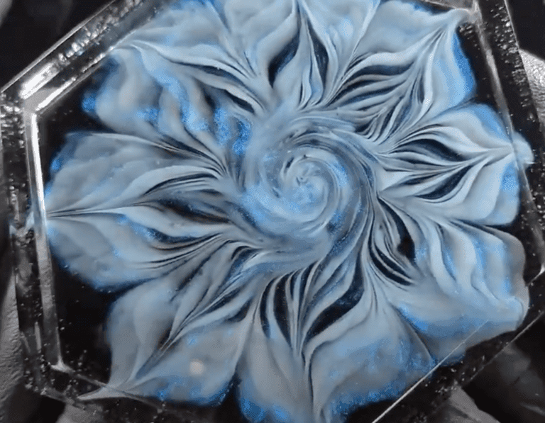 Galaxy Flower Bloom Epoxy Resin Coaster