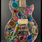 Epoxy guitar color bubbles DIY