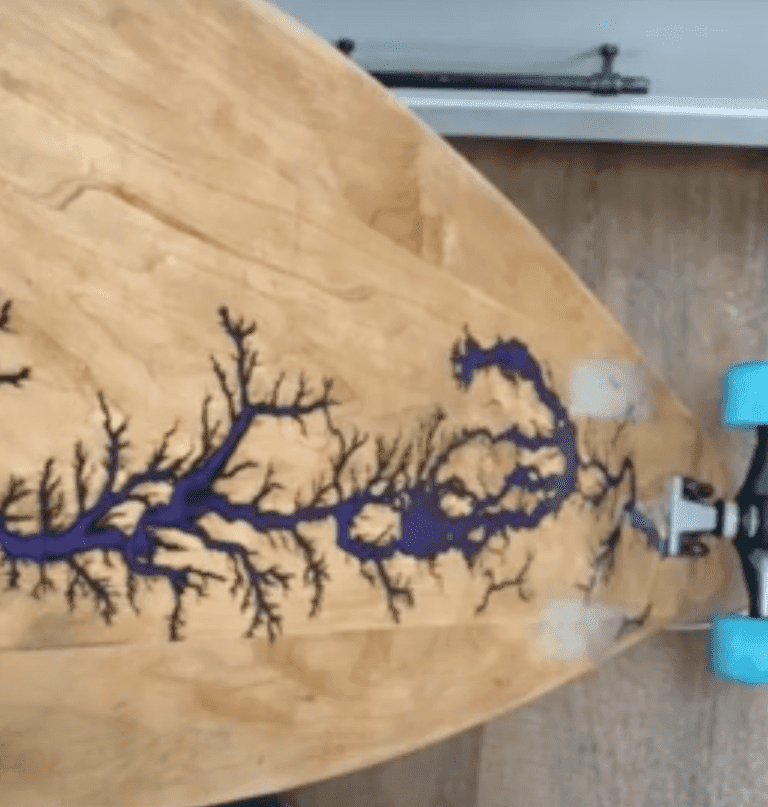 Electricity Made Epoxy Resin Longboard Pintail