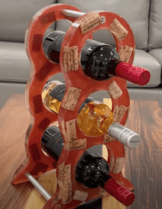 epoxy resin wine bottle holder rack