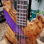 epoxy resin river guitar made of old reclaimed wood