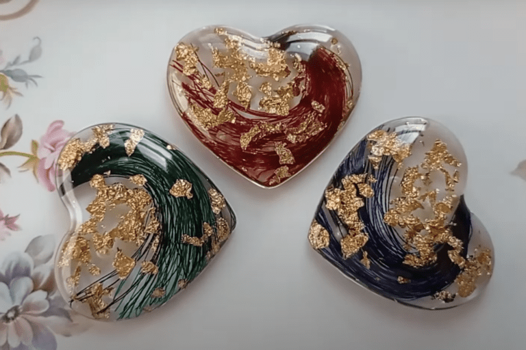 Epoxy Resin Heart Gems